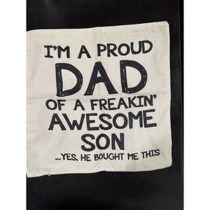 Proud Dad Of An Awesome Son Father’s Day Throw Pillow COVER ONLY Burlap 18x18